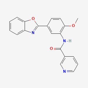 molecular formula C20H15N3O3 B5314061 N-[5-(1,3-benzoxazol-2-yl)-2-methoxyphenyl]nicotinamide 