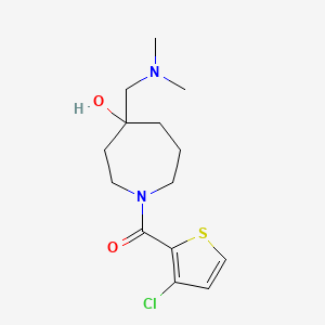 molecular formula C14H21ClN2O2S B5314069 1-[(3-chloro-2-thienyl)carbonyl]-4-[(dimethylamino)methyl]-4-azepanol 