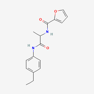 molecular formula C16H18N2O3 B5314077 N-{2-[(4-ethylphenyl)amino]-1-methyl-2-oxoethyl}-2-furamide 