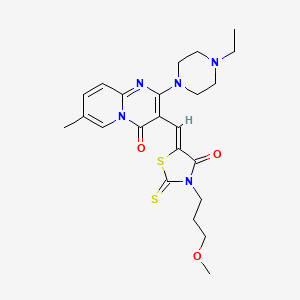 2-(4-ethyl-1-piperazinyl)-3-{[3-(3-methoxypropyl)-4-oxo-2-thioxo-1,3-thiazolidin-5-ylidene]methyl}-7-methyl-4H-pyrido[1,2-a]pyrimidin-4-one