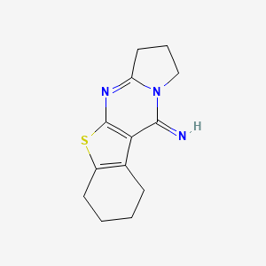 molecular formula C13H15N3S B5314089 2,3,6,7,8,9-hexahydro[1]benzothieno[2,3-d]pyrrolo[1,2-a]pyrimidin-10(1H)-imine 