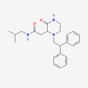 molecular formula C24H31N3O2 B5314144 2-[1-(2,2-diphenylethyl)-3-oxo-2-piperazinyl]-N-isobutylacetamide 