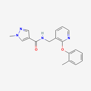 molecular formula C18H18N4O2 B5314148 1-methyl-N-{[2-(2-methylphenoxy)pyridin-3-yl]methyl}-1H-pyrazole-4-carboxamide 