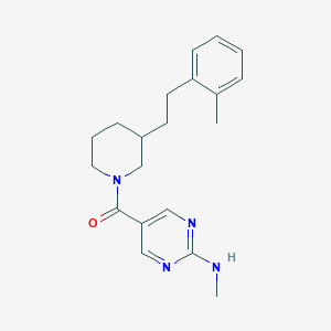 molecular formula C20H26N4O B5314154 N-methyl-5-({3-[2-(2-methylphenyl)ethyl]-1-piperidinyl}carbonyl)-2-pyrimidinamine 