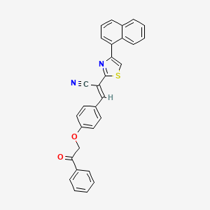 molecular formula C30H20N2O2S B5314176 2-[4-(1-naphthyl)-1,3-thiazol-2-yl]-3-[4-(2-oxo-2-phenylethoxy)phenyl]acrylonitrile 