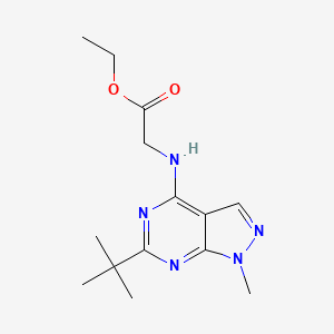 ethyl N-(6-tert-butyl-1-methyl-1H-pyrazolo[3,4-d]pyrimidin-4-yl)glycinate