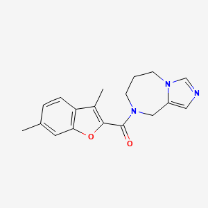 molecular formula C18H19N3O2 B5314208 8-[(3,6-dimethyl-1-benzofuran-2-yl)carbonyl]-6,7,8,9-tetrahydro-5H-imidazo[1,5-a][1,4]diazepine 