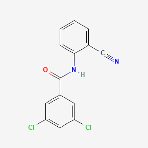 molecular formula C14H8Cl2N2O B5314212 3,5-dichloro-N-(2-cyanophenyl)benzamide 