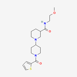 molecular formula C19H29N3O3S B5314222 N-(2-methoxyethyl)-1'-(2-thienylcarbonyl)-1,4'-bipiperidine-3-carboxamide 