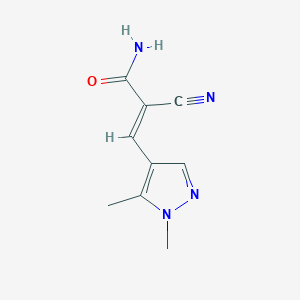 2-cyano-3-(1,5-dimethyl-1H-pyrazol-4-yl)acrylamide