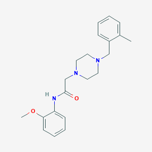 molecular formula C21H27N3O2 B5314258 N-(2-methoxyphenyl)-2-[4-(2-methylbenzyl)-1-piperazinyl]acetamide 