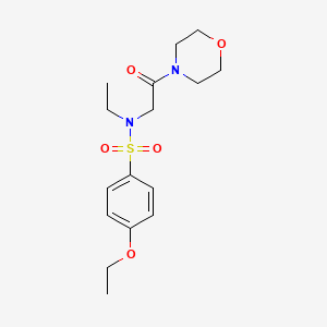 molecular formula C16H24N2O5S B5314265 4-ethoxy-N-ethyl-N-[2-(4-morpholinyl)-2-oxoethyl]benzenesulfonamide 