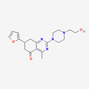 7-(2-furyl)-2-[4-(2-hydroxyethyl)-1-piperazinyl]-4-methyl-7,8-dihydro-5(6H)-quinazolinone