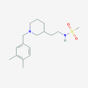 molecular formula C17H28N2O2S B5314284 N-{2-[1-(3,4-dimethylbenzyl)piperidin-3-yl]ethyl}methanesulfonamide 
