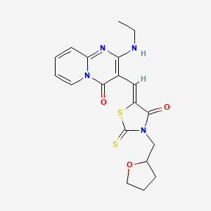 2-(ethylamino)-3-{[4-oxo-3-(tetrahydro-2-furanylmethyl)-2-thioxo-1,3-thiazolidin-5-ylidene]methyl}-4H-pyrido[1,2-a]pyrimidin-4-one