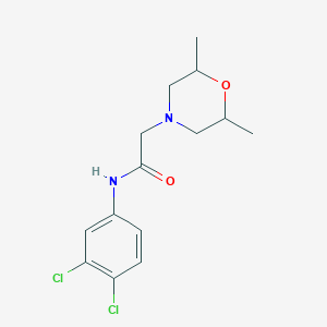 molecular formula C14H18Cl2N2O2 B5314388 N-(3,4-dichlorophenyl)-2-(2,6-dimethyl-4-morpholinyl)acetamide 
