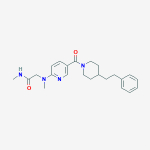 molecular formula C23H30N4O2 B5314403 N~1~,N~2~-dimethyl-N~2~-(5-{[4-(2-phenylethyl)piperidin-1-yl]carbonyl}pyridin-2-yl)glycinamide 
