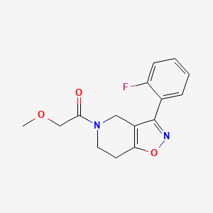 molecular formula C15H15FN2O3 B5314439 3-(2-fluorophenyl)-5-(methoxyacetyl)-4,5,6,7-tetrahydroisoxazolo[4,5-c]pyridine 