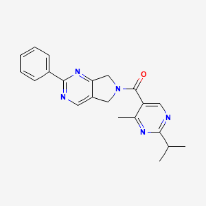 molecular formula C21H21N5O B5314445 6-[(2-isopropyl-4-methylpyrimidin-5-yl)carbonyl]-2-phenyl-6,7-dihydro-5H-pyrrolo[3,4-d]pyrimidine 