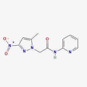 molecular formula C11H11N5O3 B5314453 2-(5-methyl-3-nitro-1H-pyrazol-1-yl)-N-2-pyridinylacetamide 
