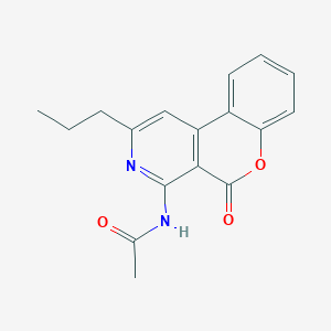 molecular formula C17H16N2O3 B5314458 N-(5-oxo-2-propyl-5H-chromeno[3,4-c]pyridin-4-yl)acetamide 