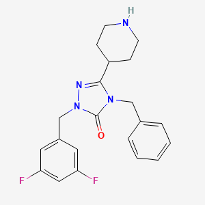 molecular formula C21H22F2N4O B5314463 4-benzyl-2-(3,5-difluorobenzyl)-5-(4-piperidinyl)-2,4-dihydro-3H-1,2,4-triazol-3-one hydrochloride 