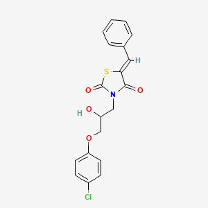 5-benzylidene-3-[3-(4-chlorophenoxy)-2-hydroxypropyl]-1,3-thiazolidine-2,4-dione