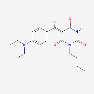 molecular formula C19H25N3O3 B5314485 1-butyl-5-[4-(diethylamino)benzylidene]-2,4,6(1H,3H,5H)-pyrimidinetrione 