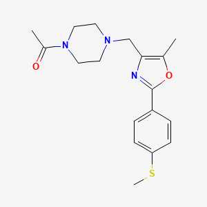 molecular formula C18H23N3O2S B5314497 1-acetyl-4-({5-methyl-2-[4-(methylthio)phenyl]-1,3-oxazol-4-yl}methyl)piperazine 