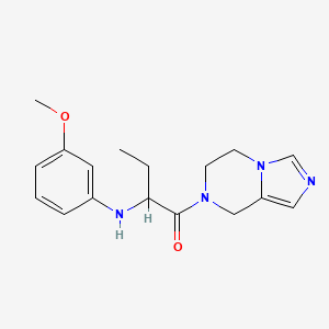 molecular formula C17H22N4O2 B5314510 N-[1-(5,6-dihydroimidazo[1,5-a]pyrazin-7(8H)-ylcarbonyl)propyl]-3-methoxyaniline 