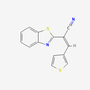 2-(1,3-benzothiazol-2-yl)-3-(3-thienyl)acrylonitrile