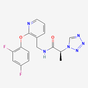 (2S)-N-{[2-(2,4-difluorophenoxy)pyridin-3-yl]methyl}-2-(1H-tetrazol-1-yl)propanamide