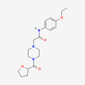 molecular formula C19H27N3O4 B5314549 N-(4-ethoxyphenyl)-2-[4-(tetrahydro-2-furanylcarbonyl)-1-piperazinyl]acetamide 