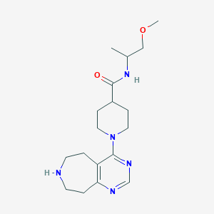 molecular formula C18H29N5O2 B5314566 N-(2-methoxy-1-methylethyl)-1-(6,7,8,9-tetrahydro-5H-pyrimido[4,5-d]azepin-4-yl)piperidine-4-carboxamide 