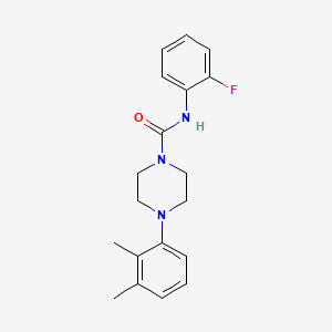 molecular formula C19H22FN3O B5314576 4-(2,3-dimethylphenyl)-N-(2-fluorophenyl)-1-piperazinecarboxamide 