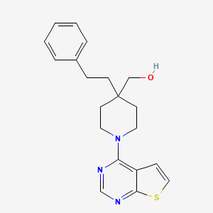 molecular formula C20H23N3OS B5314583 [4-(2-phenylethyl)-1-thieno[2,3-d]pyrimidin-4-ylpiperidin-4-yl]methanol 