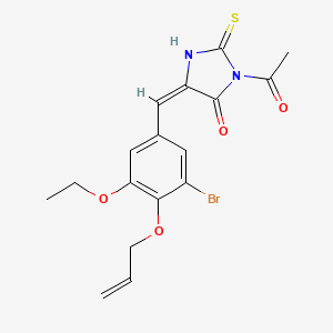 3-acetyl-5-[4-(allyloxy)-3-bromo-5-ethoxybenzylidene]-2-thioxo-4-imidazolidinone