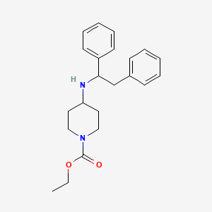 molecular formula C22H28N2O2 B5314606 ethyl 4-[(1,2-diphenylethyl)amino]-1-piperidinecarboxylate 