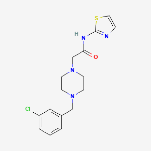 molecular formula C16H19ClN4OS B5314637 2-[4-(3-chlorobenzyl)-1-piperazinyl]-N-1,3-thiazol-2-ylacetamide 