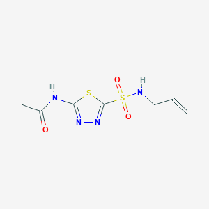 molecular formula C7H10N4O3S2 B5314650 N-{5-[(allylamino)sulfonyl]-1,3,4-thiadiazol-2-yl}acetamide 