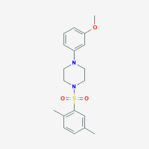 molecular formula C19H24N2O3S B5314656 1-[(2,5-dimethylphenyl)sulfonyl]-4-(3-methoxyphenyl)piperazine 