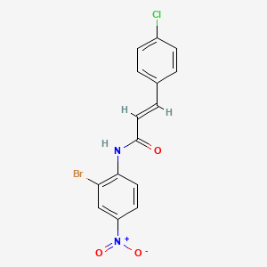 molecular formula C15H10BrClN2O3 B5314659 N-(2-bromo-4-nitrophenyl)-3-(4-chlorophenyl)acrylamide 