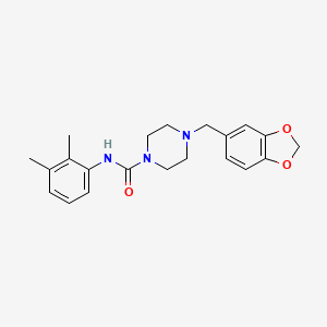 molecular formula C21H25N3O3 B5314723 4-(1,3-benzodioxol-5-ylmethyl)-N-(2,3-dimethylphenyl)-1-piperazinecarboxamide 