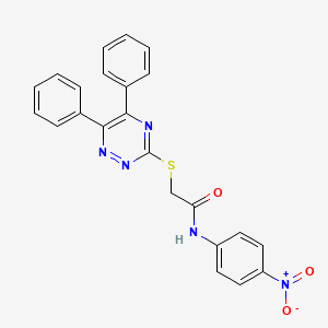 2-[(5,6-diphenyl-1,2,4-triazin-3-yl)thio]-N-(4-nitrophenyl)acetamide