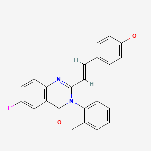 6-iodo-2-[2-(4-methoxyphenyl)vinyl]-3-(2-methylphenyl)-4(3H)-quinazolinone