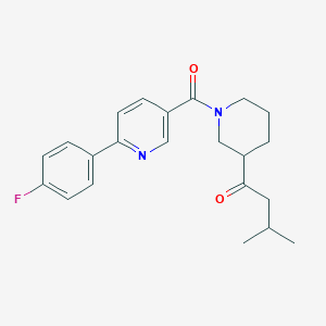 molecular formula C22H25FN2O2 B5314776 1-(1-{[6-(4-fluorophenyl)pyridin-3-yl]carbonyl}piperidin-3-yl)-3-methylbutan-1-one 