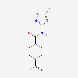molecular formula C12H17N3O3 B5314818 1-acetyl-N-(5-methyl-3-isoxazolyl)-4-piperidinecarboxamide 