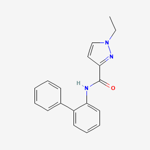 molecular formula C18H17N3O B5314822 N-2-biphenylyl-1-ethyl-1H-pyrazole-3-carboxamide 