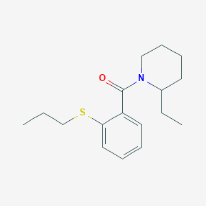molecular formula C17H25NOS B5314826 2-ethyl-1-[2-(propylthio)benzoyl]piperidine 