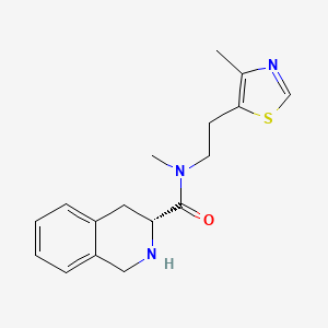 molecular formula C17H21N3OS B5314831 (3R)-N-methyl-N-[2-(4-methyl-1,3-thiazol-5-yl)ethyl]-1,2,3,4-tetrahydro-3-isoquinolinecarboxamide hydrochloride 
